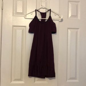 Lululemon purple workout top. Size 6. Exposed bra.